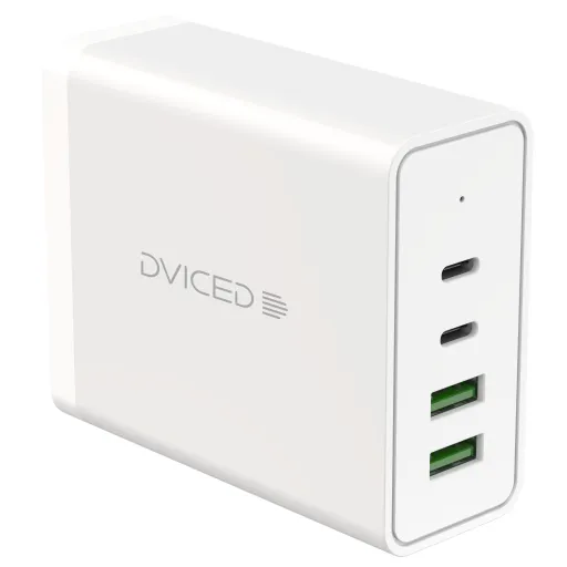  Dviced asztali töltő 100W GaN 2 USB-A, 2 USB-C EU - Fehér