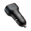 VFAN C11 autós töltő, USB + USB-C, PD 20W + QC 3.0, LED (fekete) - 0. kép