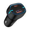 VFAN C11 autós töltő, USB + USB-C, PD 20W + QC 3.0, LED (fekete) - 1. kép