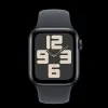 Apple Watch SE2 v3 GPS 40mm Éjféli Alumínium Tok Éjféli Sport Szíjjal - M/L - 1. kép