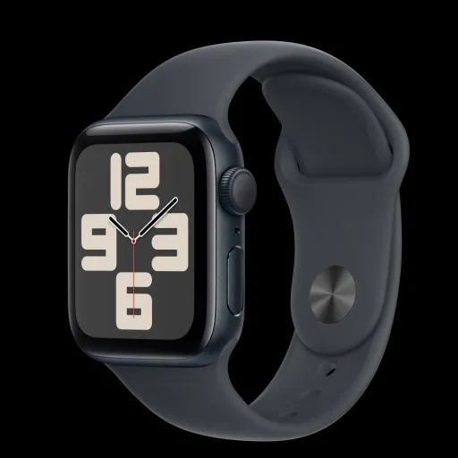 Apple Watch SE2 v3 GPS 40mm Éjféli Alumínium Tok Éjféli Sport Szíjjal - M/L