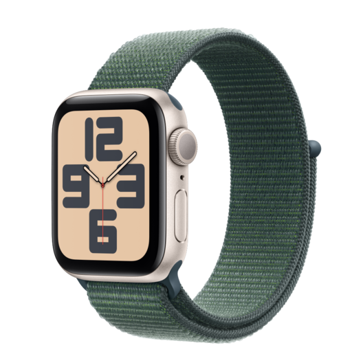 Apple Watch SE2 v3 GPS 40mm Csillagfény Alumínium Tok Tózöld Sport Hurok