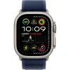 Apple Watch Ultra2 v2 Mobilhálózatos 49mm Természetes Titán Tok Kék Trail Loop - S/M - 0. kép