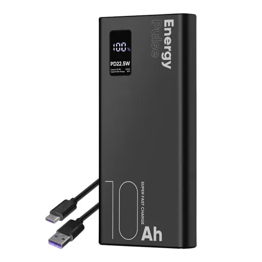 OBAL:ME EnergyPulse Powerbank 10000mAh 22.5W Fekete (Sérült Csomagolás),