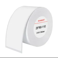 Niimbot hőpapír címkék 25x60 mm, 110 db (Fehér)