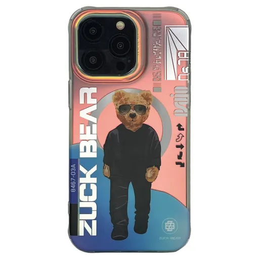ZUCK BEAR tok BERLIN BOSS MAG kompatibilis MagSafe funkcióval IPHONE 16-ra két charm ZUCK BEAR tok BERLIN BOSS MAG kompatibilis MagSafe funkcióval IPHONE 16-ra két charm