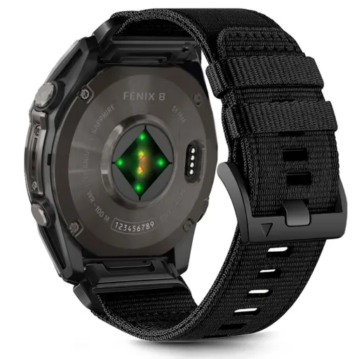 TECH-PROTECT NYLON CLASSIC GARMIN FENIX 5 / 6 / 6 PRO / 7 / 8 (47 MM) / E FEKETE óraszíj