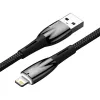 Baseus Glimmer USB - Lightning kábel, 2.4A, 1m (fekete) - 3. kép