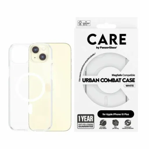 CARE by PanzerGlass Urban Combat tok MagSafe iPhone 15 Plus - Fehér