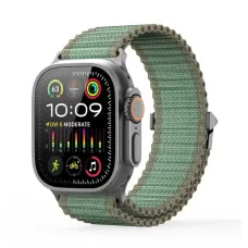 DUX DUCIS YC zöld nylon szíj Apple Watch 42 / 44 / 45 / 49mm