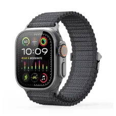 DUX DUCIS YC nylon szíj Apple Watch 42 / 44 / 45 / 49mm Sötétszürke