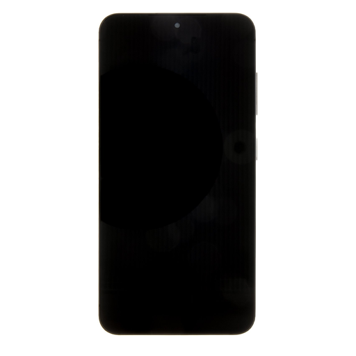 LCD kijelző + Érintőegység + Előlapi borítás Samsung S911 Galaxy S23 Fantom Fekete (Szerviz Csomag)