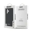 DKNY PU Bőr Ezüst Metál Logós Magsafe iPhone 16 tok Fekete - 4. kép