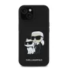 Karl Lagerfeld PU Saffiano Karl and Choupette tok iPhone 15 fekete - 0. kép