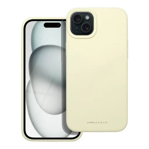 Roar Cloud-Skin tok - iPhone 15 Plus Light Yellow tok