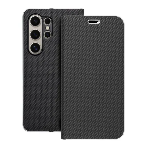 LUNA fliptok Carbon Samsung Galaxy S24 Ultra fekete tok