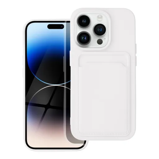 iPhone 14 Pro kártyatartó fehér tok