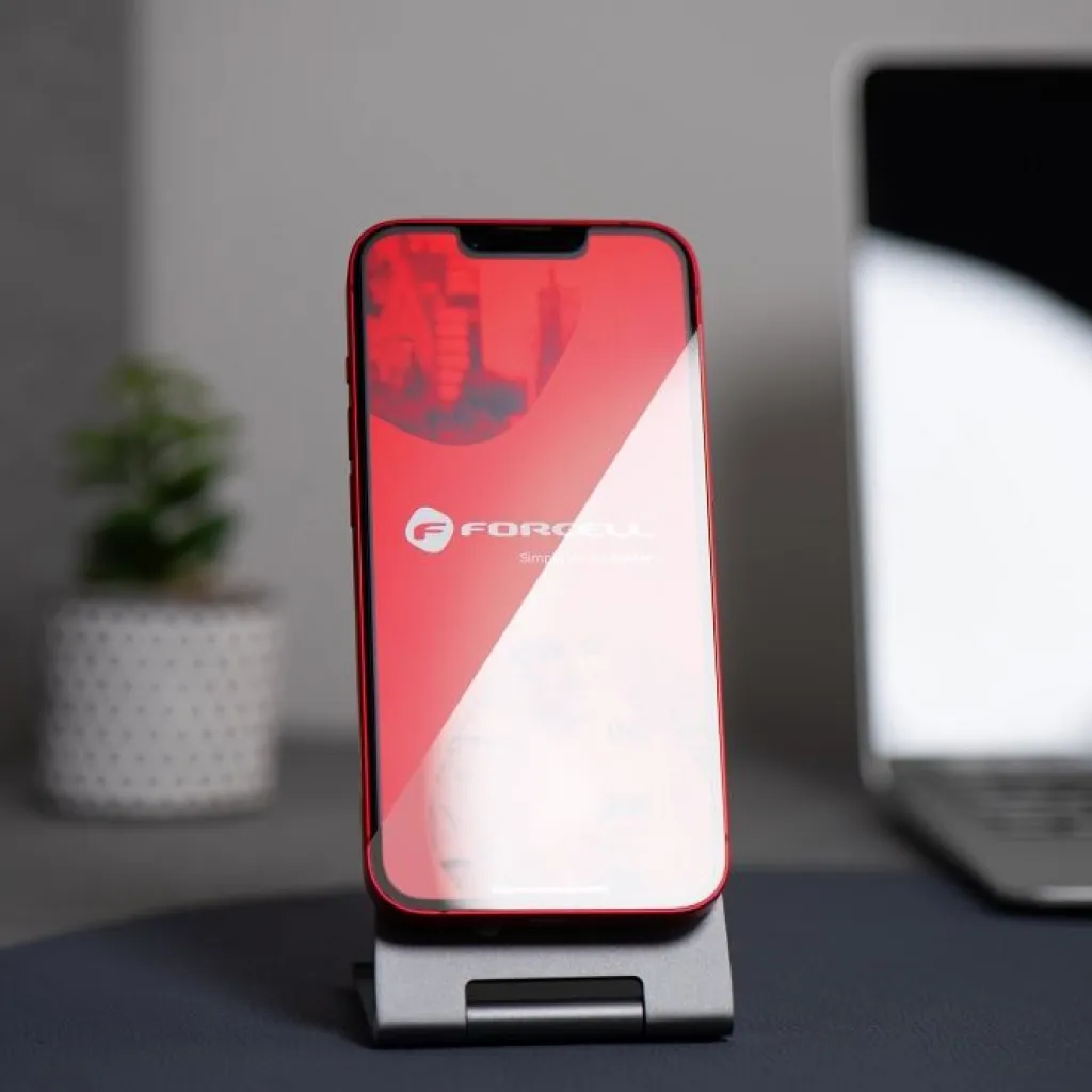 Forcell Matt üvegfólia - iPhone 15 Plus fekete üvegfólia - 11