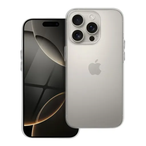 ULTRAVÉKONY MATT tok IPHONE 16 Pro-hoz átlátszó ULTRAVÉKONY MATT tok IPHONE 16 Pro-hoz átlátszó