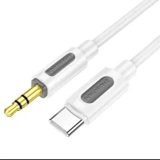 Borofone Cable BL20 - jack 3,5mm to Type C - 1 méter fehér