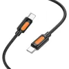 Borofone Kábel BX114 Structure - Type C to Type C - PD 60W 3A 1 méter fekete - 0. kép