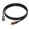 Borofone Kábel BX114 Structure - Type C to Type C - PD 60W 3A 1 méter fekete - 1. kép