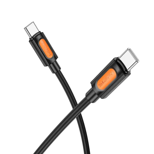 Borofone Kábel BX114 Structure - Type C to Type C - PD 60W 3A 1 méter fekete
