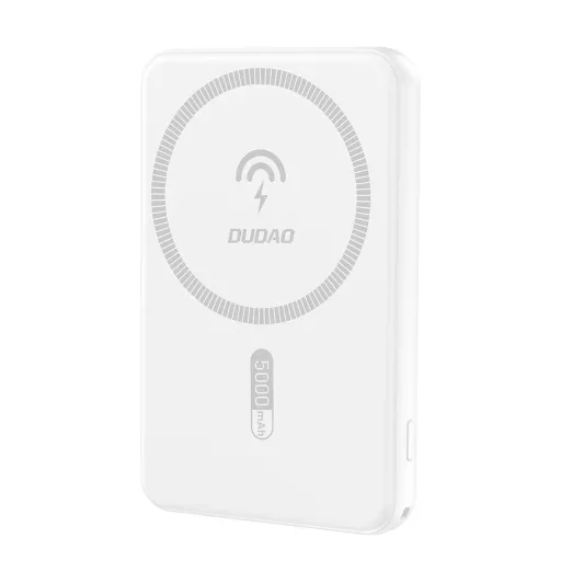 Dudao K14S USB-A / USB-C / MagSafe vezeték nélküli powerbank 20W 5000mAh - fehér