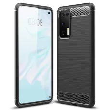 TPU puzdro s karbónovým vzorom pre Huawei P40 čierne TPU puzdro s karbónovým vzorom pre Huawei P40 čierne