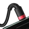 Baseus Cafule Nylon harisnyázott USB/USB-Type C/ Lightning kábel 18W 2,4A 480 Mbps 1,2m piros (CATKLF-EL91) - 3. kép