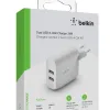 Belkin BOOST CHARGE 24W 12W X2 USB-A, Kétportos fali töltő - Fehér - 1. kép