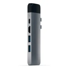  Satechi Alumínium Type-C PRO Hub (HDMI 4K, Átmenő töltés, 1x USB3.0, 1x SD, Ethernet) - Űrszürke