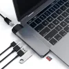  Satechi Alumínium Type-C PRO Hub (HDMI 4K, Átmenő töltés, 1x USB3.0, 1x SD, Ethernet) - Űrszürke - 3. kép