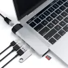 Satechi Alumínium Type-C PRO Hub (HDMI 4K, Átmenő Töltés, 1x USB3.0, 1x SD, Ethernet) - Ezüst - 2. kép