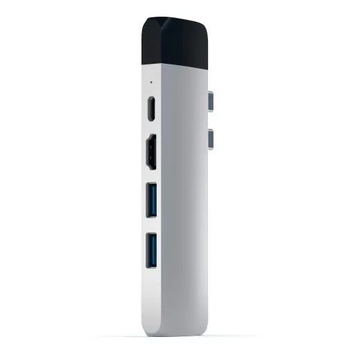 Satechi Alumínium Type-C PRO Hub (HDMI 4K, Átmenő Töltés, 1x USB3.0, 1x SD, Ethernet) - Ezüst