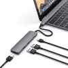Satechi Alumínium Slim Type-C MultiPort Adapter (4K HDMI, Átmenő Töltés, 2x USB 3.0) - Űrszürke, - 1. kép