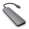 Satechi Alumínium Slim Type-C MultiPort Adapter (4K HDMI, Átmenő Töltés, 2x USB 3.0) - Űrszürke, - 2. kép