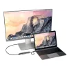 Satechi Alumínium Slim Type-C MultiPort Adapter (4K HDMI, Átmenő Töltés, 2x USB 3.0) - Űrszürke, - 3. kép