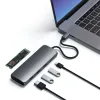 Satechi Alumínium USB-C Hibrid Többportos Adapter (SSD Ház, HDMI 4K, 2 x USB-A 3.1 Gen 2 legfeljebb 10 Gbps) - Űrszürke - 2. kép