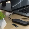 Satechi Alumínium USB-C Hibrid Többportos adapter (SSD ház, HDMI 4K, 2 x USB-A 3.1 Gen 2 akár 10 Gbps) - Fekete - 0. kép