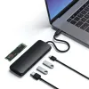 Satechi Alumínium USB-C Hibrid Többportos adapter (SSD ház, HDMI 4K, 2 x USB-A 3.1 Gen 2 akár 10 Gbps) - Fekete - 4. kép