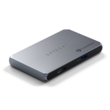 Satechi Alumínium Thunderbolt 4 Vékony Elosztó (3x Thunderbolt 4 Lefelé Irányuló Portok 40 Gbps, 2x 4K 60Hz vagy 1x 8K vagy 1x 6K Mac-en, 1x DC 20V Port) - Szürke