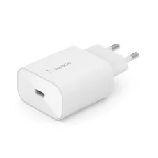 Belkin BOOST CHARGE 25W USB-C PD PPS Egyes Fali Töltő 1m C-típusú - Villám Kábel - Fehér