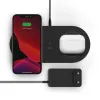 Belkin BOOST CHARGE Qi 15w vezeték nélküli töltő dupla pad tápegységgel (EU tápegység mellékelve) - Fekete - 1. kép