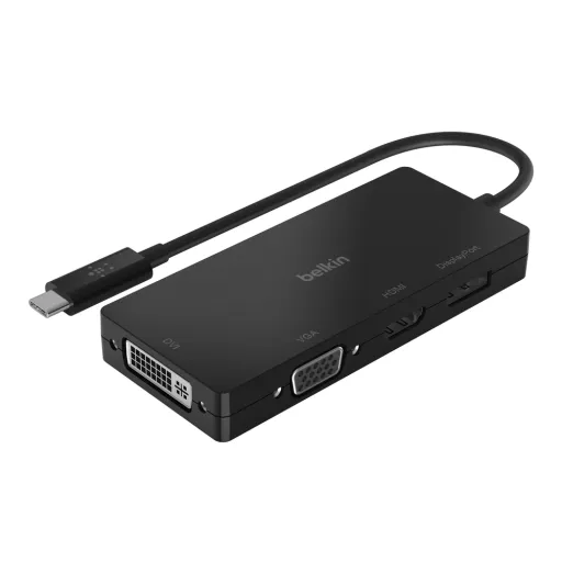 Belkin USB-C Videó Adapter (HDMI, VGA, DVI, DISPLAYPORT) - Fekete