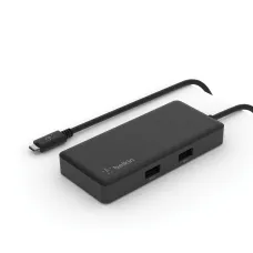 Belkin CONNECT USB C 5 az 1-ben Utazó Dokkoló, Egyképernyős támogatás akár 4K-ig, HDMI, USB C, USB A, GbE, Chromebook Tanúsítvánnyal Rendelkezik, Mac/PC/Chrome kompatibilis - Fekete