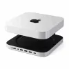 Satechi Állvány és Hub Mac Mini / Studio-hoz (1x USB-C 3.2, 1x USB-A 3.2, 2x USB-A 3.0, 3.5 mm audio, 1x Micro/SD, 1x NVMe/M.2 SATA SSD ház meghajtó nélkül) - Ezüst - 2. kép