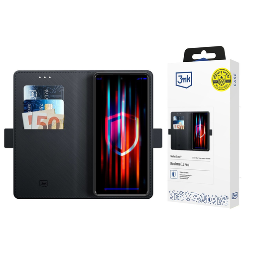 3mk Wallet Case Realme 11 Pro - Fekete tok 3mk Wallet Case Realme 11 Pro - Fekete tok
