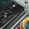 Hybrid Armor Camshield iPhone 16 Páncélos Tok Kamerafedéllel és Álvánnyal - Fekete - 2. kép