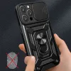 Hibrid Páncél Camshield iPhone 16 Pro Max Páncéltok Kameravédővel és Állvánnyal - Fekete tok - 3. kép